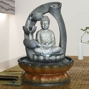 Fuente de Mesa Interior de Buda de 11 Pulgadas, Cascada Decorativa Fengshui con Bomba Sumergible para Decoración del Hogar u Oficina - Product Image 1