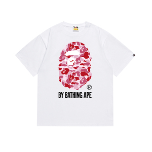 For Vintage Pure Cotton <b>T</b>-<b>Shirt</b> 2024SS Summer Ape Head Little Monkey Camouflage Unisex Short Sleeve Round Neck for Men - Product Image 4