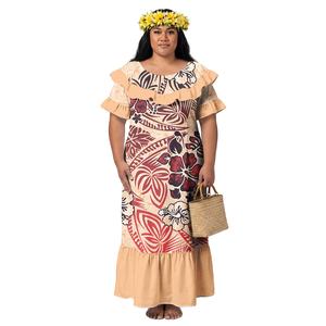 Vestido de Fiesta para Mujer, Estilo Cola de Pez, en Oferta, Talla Grande, Manga Corta, Estilo Aloha, Ropa Samoana, Vestido Tribal Polinesio Personalizado - Product Image 5