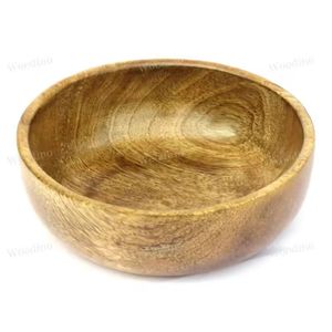 Bol de service en bois naturel, fait main, en bois massif, bol à salade écologique, bol de service pour la cuisine, la salle à manger, les fruits et les collations - Product Image 1