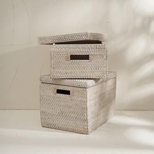 Cajas organizadoras de ratán, contenedor de almacenamiento, cesta de mimbre natural a precio económico, suministro al por mayor - Product Image 5