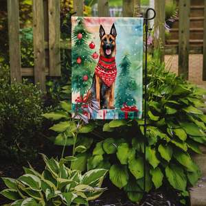Drapeau de jardin de Noël Malinois belge Drapeau de boîte aux lettres décoratif multicolore pour Patio Artwork Yard Lawn Signs for Yard Flower Beds - Product Image 2