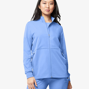 Créez votre propre veste de travail pour infirmières, col design, fermeture éclair intégrale, veste de travail pour femmes en molleton de coton chaud pour l'hiver - Product Image 2