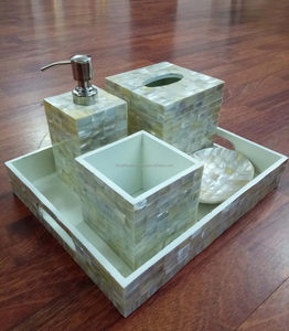 ไม้ถูพื้นแบบฝังสำหรับงานช่างฝีมือหรูหราทำด้วยมืออุปกรณ์เสริมในห้องน้ำพร้อมตู้ทำสบู่ด้วยมือที่ออกแบบโดยงานฝีมือจาก RF จากอินเดีย - Product Image 2