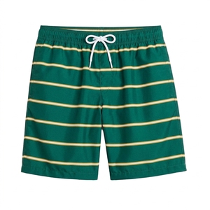Shorts décontractés en toile pour hommes OEM, logo personnalisé, couleur unie, tricotés, respirants, taille mi-haute, teinture unie, pour l'extérieur, été - Product Image 6