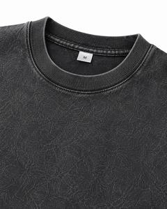 T-shirt Homme Oversize en Coton Lavé, Col Rond, Manches Courtes, Jersey Décontracté, Couleur Unie, Design Uni, Respirant, Long – Meilleure Vente - Product Image 3
