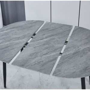 Tavolo da Pranzo Estensibile 100/140/180x100x75cm con Gambe in Metallo, Tavolo da Ufficio e da Caffè - Product Image 5