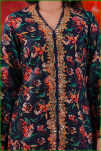 Conjunto Sharara con adornos hechos a mano por Raat Rani - Product Image 3