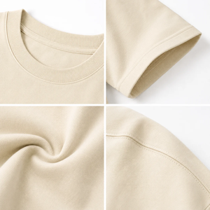 เสื้อยืดคอตตอนโอเวอร์ไซส์แบบยูนิเซ็กซ์ หนักพิเศษ 280 GSM สำหรับสตรีทแวร์ รับผลิตแบบ OEM ODM แบรนด์ส่วนตัว - Product Image 5