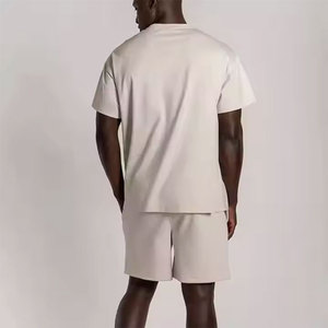 Summer New Men Casual Shorts <b>Sets</b> Short Sleeve T Shirt Shorts Solid Tracksuit <b>Set</b> Men's Clothing - Product Image 6