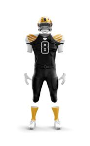 Camiseta de fútbol americano de diseño moderno para hombre, pantalones de práctica elásticos de secado rápido, camisetas de sublimación para niños jóvenes, estampado corto - Product Image 2