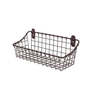 Modern Farmhouse Iron Eco-Friendly Wall Hanging Basket for Decorative <b>Storage</b> and Multipurpose Wall Organization - Product Image 1