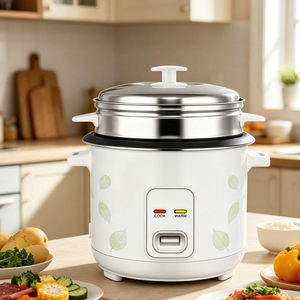 Mini cuiseur à riz 2,8 L, cuve intérieure en acier inoxydable, commande mécanique, cuisson rapide, appareil électroménager, forme cylindrique, blanc, 1000 W - Product Image 5