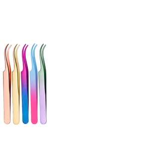 Ensemble professionnel de 6 applicateurs de cils en acier inoxydable de haute qualité, outil incliné à 90 degrés avec fibres personnalisées par Dentavex - Product Image 4