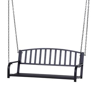 Dondolo da Esterno in Acciaio per 2 Persone, Robusto con Catene, Capacità di Carico 240 kg, Sedia a Dondolo per Patio, Giardino e Terrazza - Product Image 1