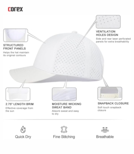 Gorra de Béisbol Blanca de 6 Paneles, Transpirable, de Malla, Ajustada, Unisex, para Exteriores, Primavera, Verano, Casual, para Adultos - Product Image 5