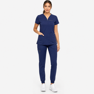 Ensemble de blouses médicales unisexes de qualité supérieure, tissu respirant, uniforme d'hôpital, logo personnalisé, vêtements de travail professionnels pour les soignants - Product Image 1