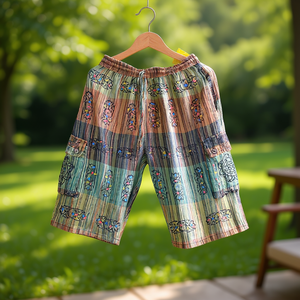 Pantalon court unisexe 100% coton respirant fait main pour adultes - Product Image 3