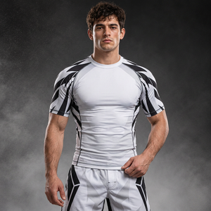 Custom Printed Short Sleeve <b>Swim</b> <b>Shirts</b> with Raglan Sleeves for Water Sports Brands and Apparel Wholesalers - Product Image 5