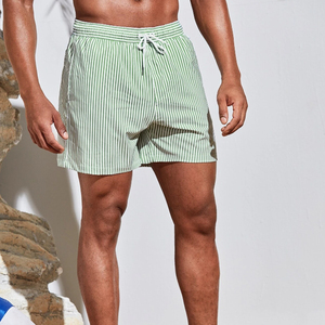 Shorts de bain pour hommes, personnalisables, solides, avec cordon de serrage, respirants, séchage rapide, imperméables, anti-UV, style décontracté - Product Image 3
