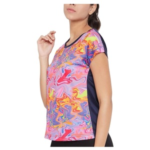 Camisetas Deportivas de Secado Rápido para Mujer, de Manga Larga, Ajuste Regular, para Gimnasio, Yoga, Correr, con Tela de Malla Estampada por Sublimación - Product Image 1