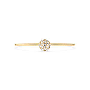 0.51 Ct Lab Grown Diamond Gleaming Floral <b>Bracelet</b> In 9K Yellow White And Rose Gold - Product Image 3