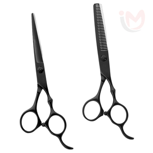 กรรไกรตัดผมด้วยมือขวากรรไกรสแตนเลสคมใบมีด28ซี่ฟันแบบแบนสำหรับร้านเสริมสวยมืออาชีพ - Product Image 1