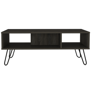 Tavolino da caffè Minnesota a due ripiani con finitura espresso e stile carbonio - Product Image 5