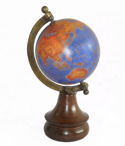 Vente directe d'usine : globe terrestre de bureau moderne de luxe avec support métallique de 10 pouces, globe terrestre décoratif en bois antique. - Product Image 6
