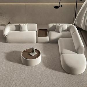 Meubles de salon, canapé modulaire 6 places en bois de luxe moderne, canapé en tissu velours de haute qualité pour l'intérieur - Product Image 2