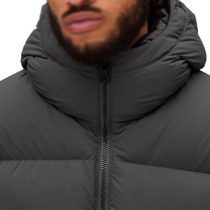 Factory Directly Wholesale Hooded Premium Fluffy Canvas Zipper Cartoon/Solid <b>Pattern</b> Plus Size New Style Men's Puffer Jacket - Product Image 2