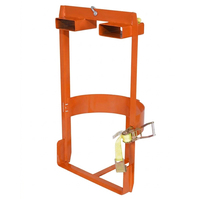Lève-fût double mode 1000 lb pour chariot élévateur et grue, attache pour fûts de 30 et 55 gallons, selle de levage verticale pour fûts