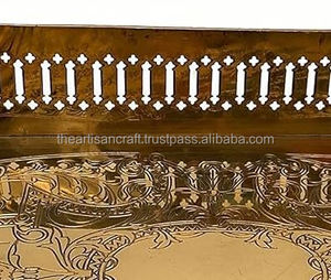 Brass Handmade Polished Eco-Friendly Square Modern Serving Tray by Artisan <b>Craft</b> | Customizable Size for Home & Wedding Decor - Product Image 6