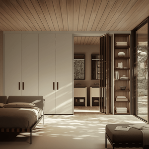 Armoire moderne extensible en bois, dressing de luxe pour chambre à coucher, vestiaire de villa, étanche, avec rangement fonctionnel et quincaillerie, OEM - Product Image 6