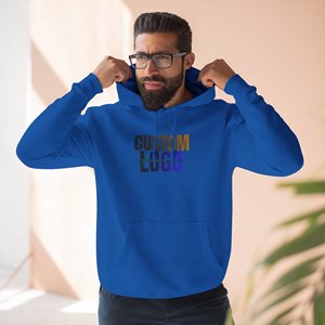 High Quality OEM Custom Logo <b>Grey</b> Fleece <b>Hoodie</b> <b>Plain</b> <b>Men's</b> Heavyweight Pullover Sweatshirt Wholesale Manufacturer 100% Cotton - Product Image 4
