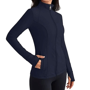 OEM Available Hot Selling Women <b>Yoga</b> <b>Jacket</b> Long Sleeve Fitness Training Gym Wear Quick Dry Zipper Sportswear Custom Logo - Product Image 3
