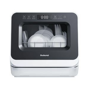 Lave-vaisselle portable de comptoir 7L avec réservoir d'eau amovible, 6 programmes de lavage, style normcore/minimaliste, matériau polyester, étanche - Product Image 1