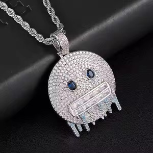 Pendentif unisexe plaqué or avec design inspiré des diamants étincelants pour la mode hip-hop et le port quotidien - Product Image 5