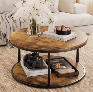 Table basse moderne en fer poli avec revêtement en poudre, multifonctionnelle pour salon, restaurant, loisirs, rangement pour la maison, le bureau - Product Image 1