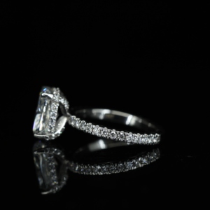 Square <b>Ice</b> Flower High Carbon Diamond <b>Ring</b> S925 Sterling Silver Fashionable Simple Design Geometric European Style - Product Image 2