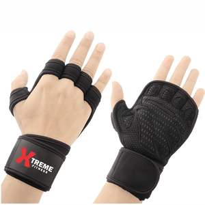 Gants de sport antidérapants personnalisés avec logo, surface en néoprène et silicone, support pour poignets, ventilés, pour entraînement et cross-fit - Product Image 2