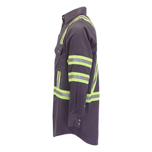 Chemise en coton ignifuge FR, vente top 2025, vêtements de travail industriels lourds, protection de niveau D, certifiée ASTMD6413 - Product Image 3