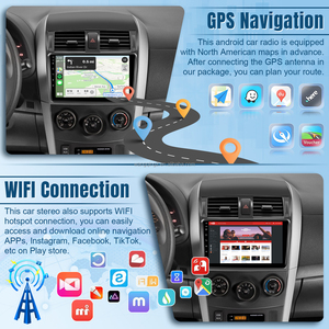 <span class=keywords><strong>Android</strong></span> 11 2 + 32 gam đài phát thanh xe cho TOYOTA COROLLA 2009 2013 Máy nghe nhạc stereo Carplay tự động đa phương tiện FM BT <span class=keywords><strong>WIFI</strong></span> GPS navigation - Product Image 3