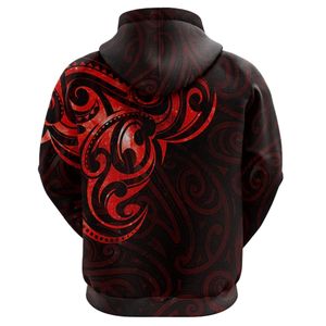 Sudadera con Capucha Personalizada con Diseño Tribal Sublimado, Sudadera Polinesia con Estampado Completo, Patrón Maorí Personalizado, Ropa de las Islas del Pacífico - Product Image 5