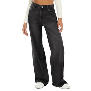 New Trends loose flare pants stacked vintage ladies' straight bootcut Denim Trousers wide leg flare hommes Baggy <b>Jeans</b> for <b>women</b> - Product Image 6