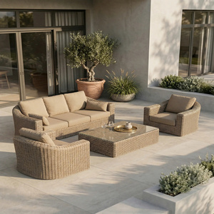 Outdoor Sectional <b>Sofa</b> Set for Garden Poolside Balcony Farmhouse & Hotel Use with Modern Design and All Weather Durability - Product Image 2