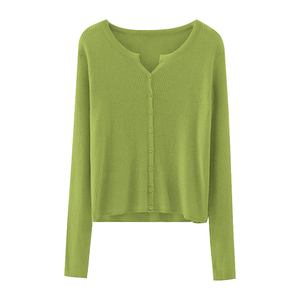 Cardigan en tricot côtelé rose à manches longues, boutonné sur le devant, couleur unie, pull pour homme, vêtement de printemps - Product Image 2