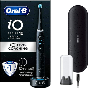 Cepillo de Dientes Eléctrico Recargable Oral-B IO 10 Edición Limitada Negro, 1 Cabezal, Estuche de Viaje, Limpieza Dental Eficaz con Tecnología Due Pressure - Product Image 1
