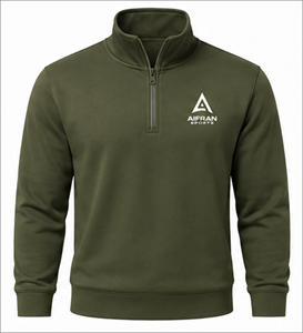 Sweat-shirt d'hiver pour homme, col zippé, molleton épais doublé, style streetwear, logo personnalisé - Product Image 4