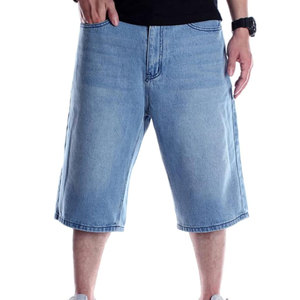 Men <b>Jeans</b> Jorts Regular Fit Casual Streetwear Summer <b>Soft</b> Breathable Straight Cut Outdoor Durable 100% Cotton Solid OEM Service - Product Image 1